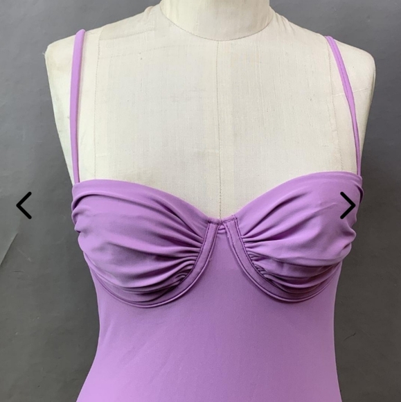 *WORKOUT* NWT Purple Cupshe bathing suit size Small - Picture 3 of 7